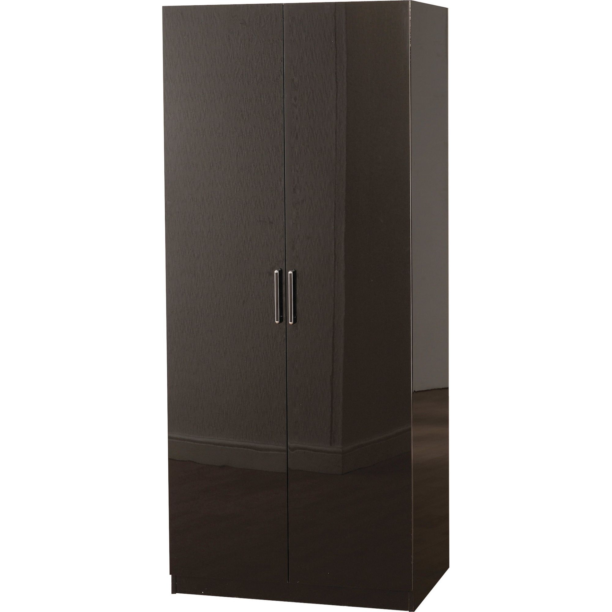 Home Essence Boston Two Door Wardrobe - Black Gloss at Tesco Direct