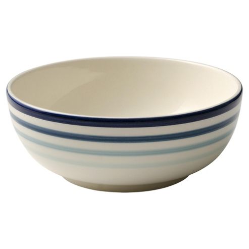 Image of Tesco Painterly Stripe Cereal Bowl, Blue