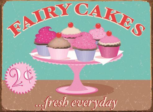 Image of Fairy Cakes Tin Sign