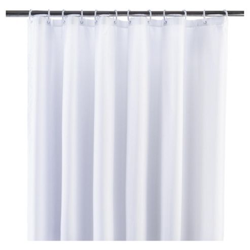 Image of Tesco Basic Shower Curtain, White