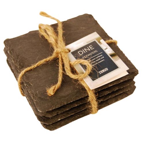 Image of Tesco Slate Coaster 4 Pack