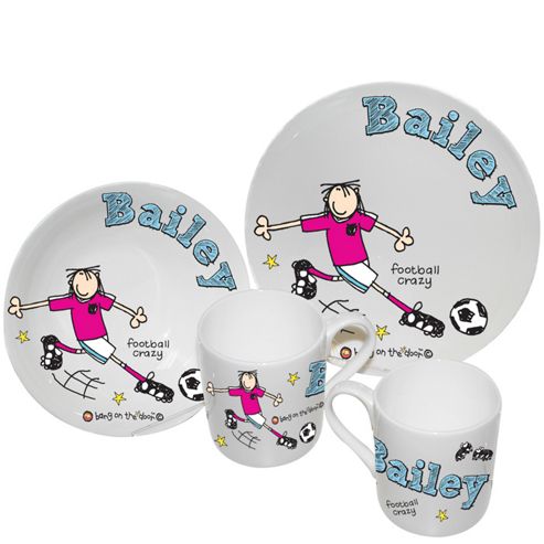Image of Personalised Bang On The Door Football Crazy Breakfast Set