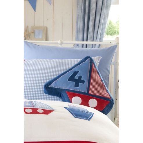 Image of Catherine Lansfield Home Kids Sailing Boats Cushion Blue