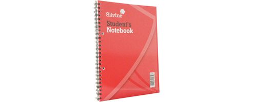 Image of Silvine Spiral Bound Book 9x7 Inches 60 Leaf Ruled Feint 139