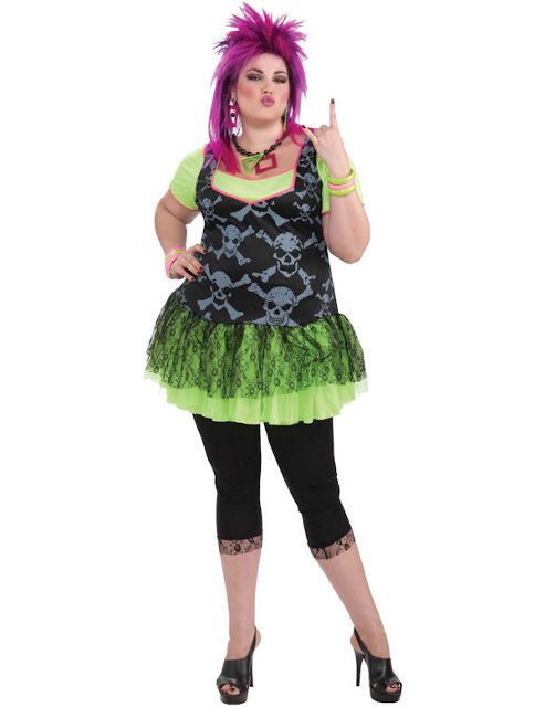 Image of 80s Punk Lady Costume (plus Size)
