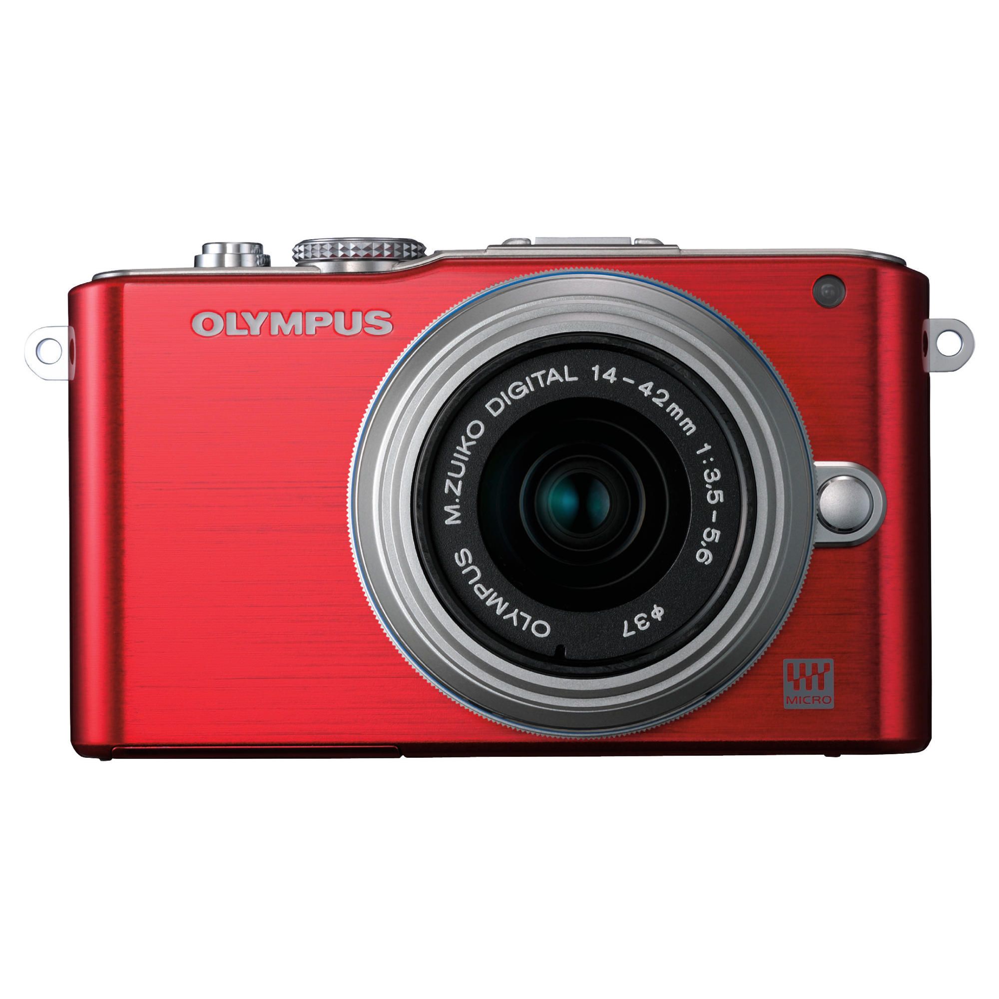 Olympus E-PL3 Red Compact System Camera with 14-42mm Lens Kit