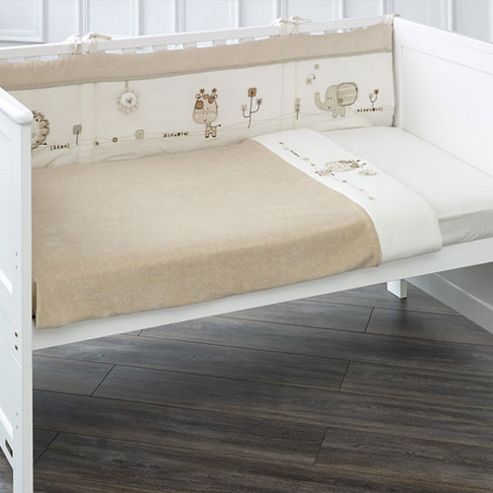 Image of Natures Purest Sleepy Safari 3 Piece Cot/cot Bed Bedding Set