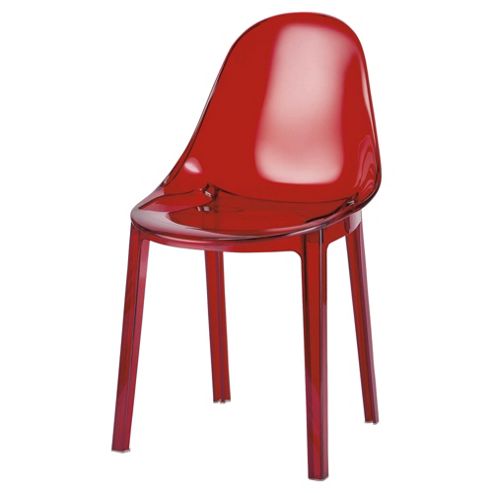 Image of Palermo Stacking Chair Transparent Red