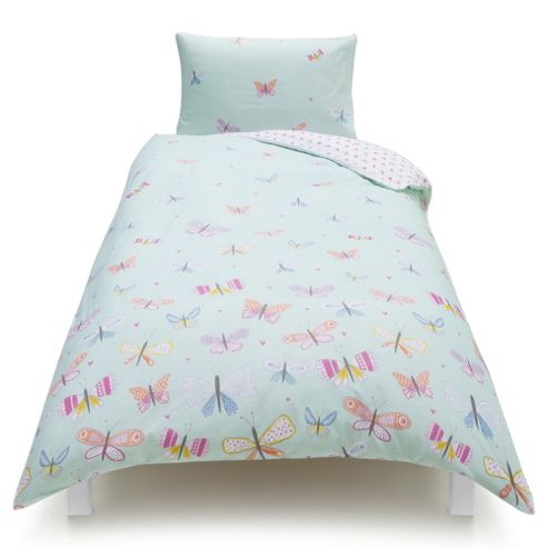 Image of Tesco Kids Butterfly Single Duvet Set