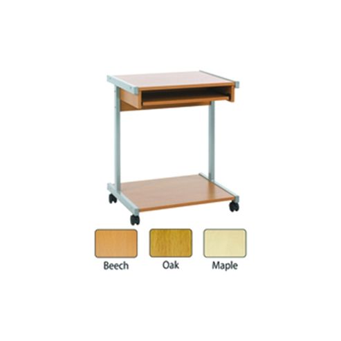 Image of Jemini 650mm Mobile Computer Workstation Oak