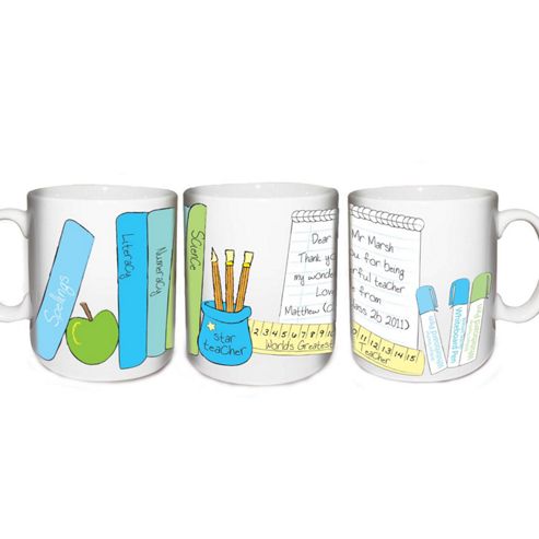 Image of Personalised Male Teacher Books Mug