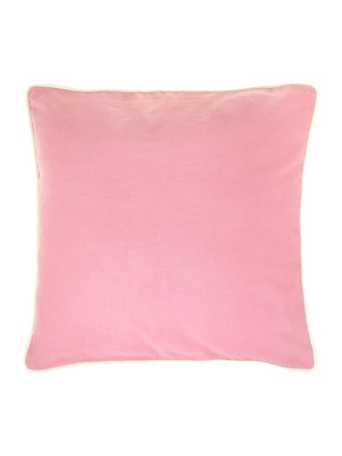 Image of Linea Plain Cotton Cushion, Candy Pink