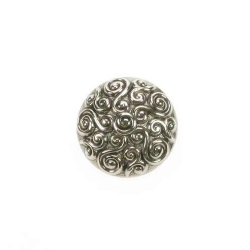 Image of Dill Buttons 28mm Domed Swirly Silver