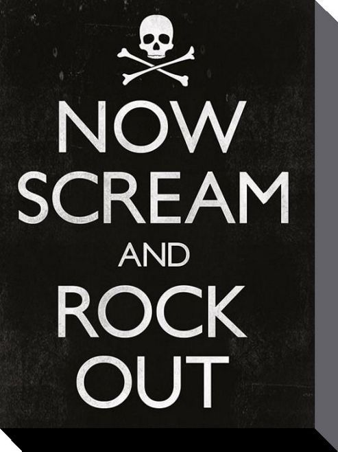 Image of Now Scream & Rock Out Large Canvas Print