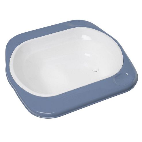 Image of Safetots Dinosaur Supabath White With Blue Trim