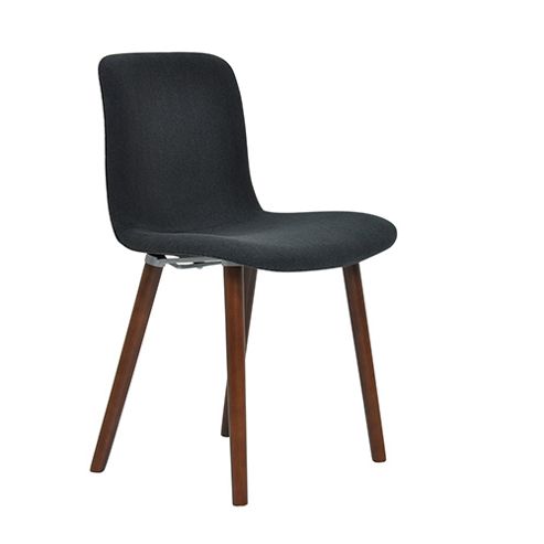 Image of Porto Dining Office Chair Light Grey Dark Leg