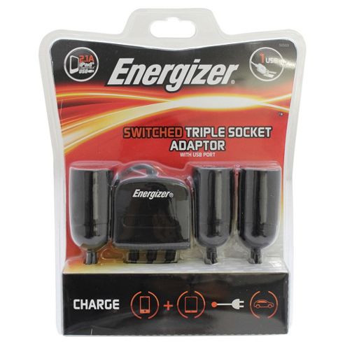 Image of Energizer 12v Socket & Single Usb (switched) Adapter