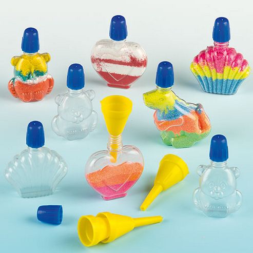 Image of Kids Crafts Mini Shaped Sand Art Bottles (pack Of 8)