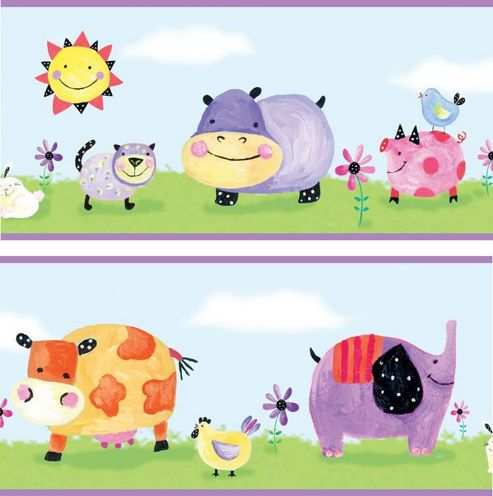 Image of Wallpaper Border - Polkadot Piggy