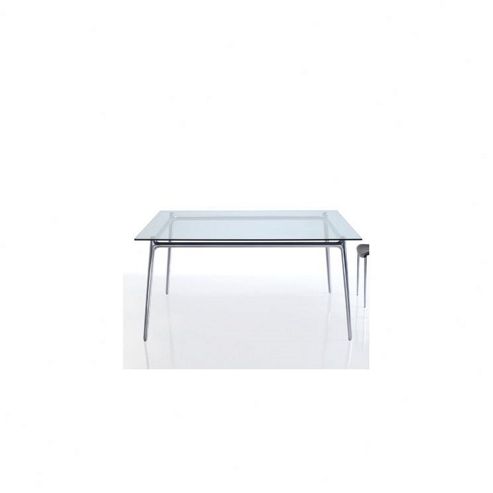 Image of Rexite Alex Dining Table - White - Matt Glass