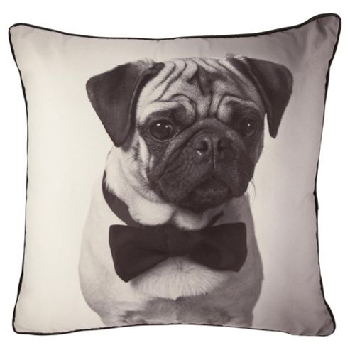 Image of Pug Dog Photographic Novelty Cushion