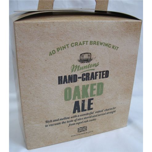 Image of Muntons Hand Crafted Home Brew Beer Kit - Oaked Ale - 40 Pints