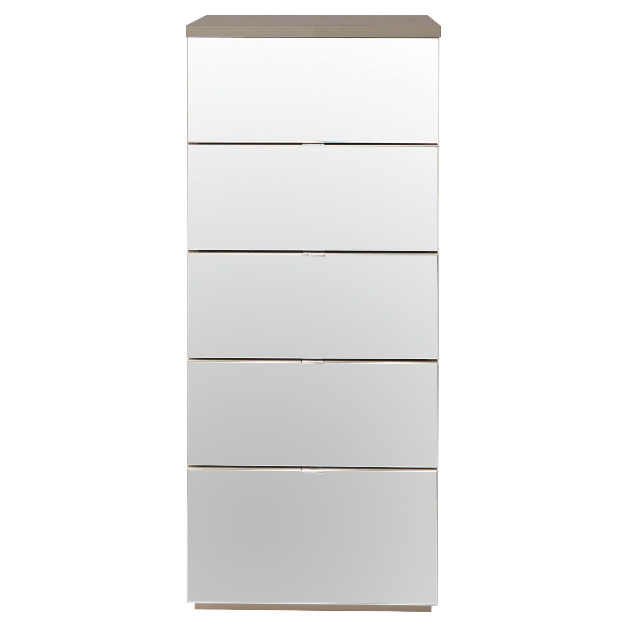 Palermo Tall Boy Chest Taupe Mirrored at Tesco Direct