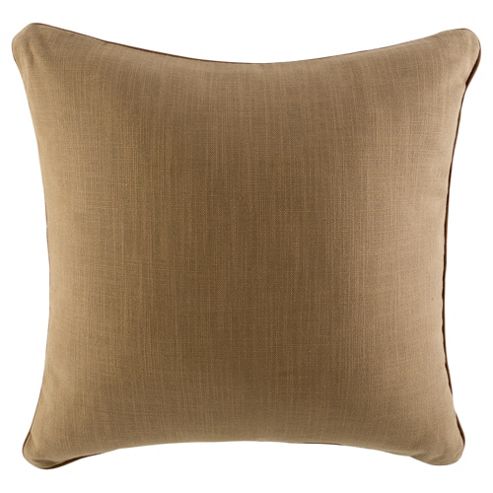 Image of Contrast Piped Plain Cushion, Brown