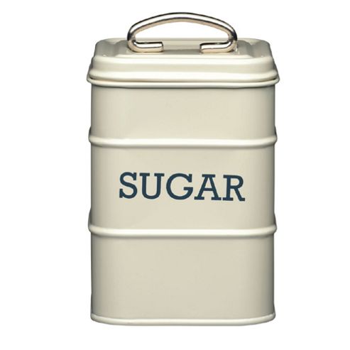 Image of Living Nostalgia Vintage Sugar Storage Tin, Cream