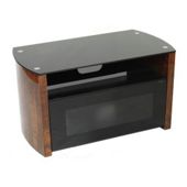 Iconic walnut and black TV stand for screens up to 37 inch
