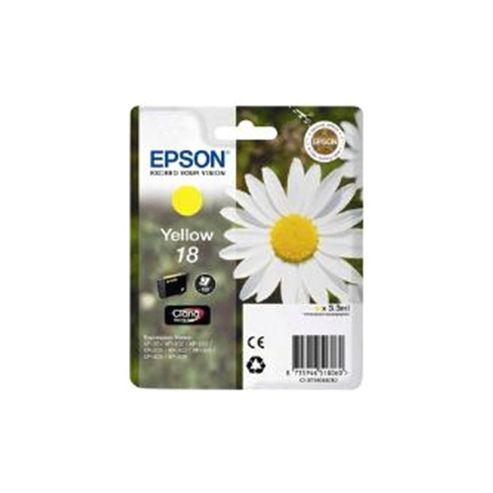 Image of Epson Daisy 18 Series (t1804) Yellow Ink Cartridge Rf/am (yield 180 Pages) For Xp-30 / Xp-102 / Xp-202 / Xp-205 / Xp-302 / Xp-305 / Xp-402 / Xp-405