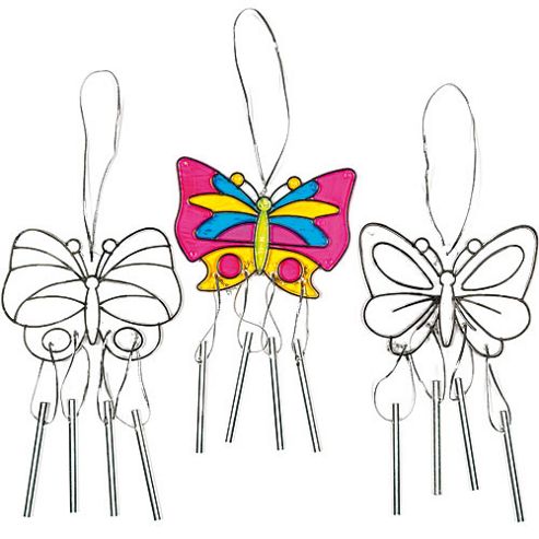 Image of Butterfly Suncatcher Windchimes (pack Of 3)