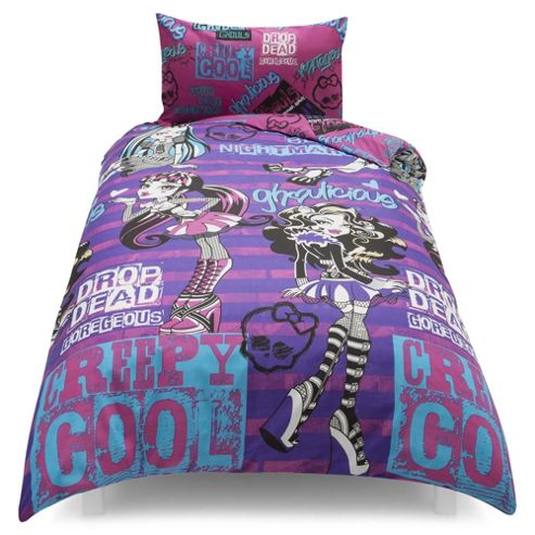 Image of Monster High Single Duvet Set Tesco Exclusive