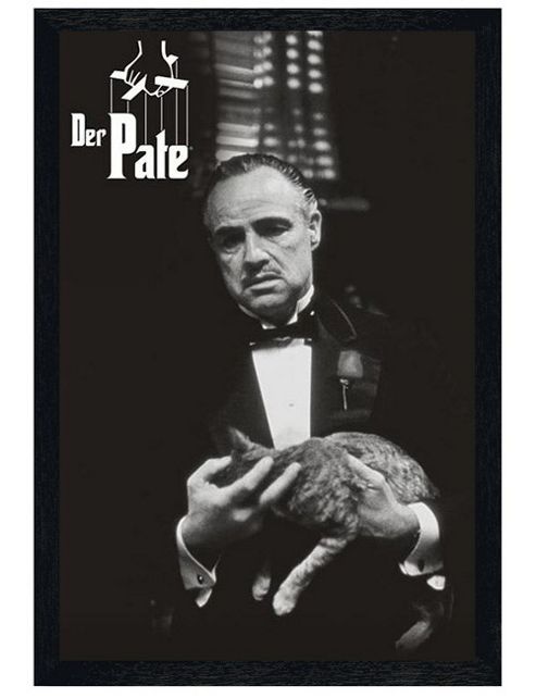 Image of The Godfather (german) Black Wooden Framed Der Pate Poster