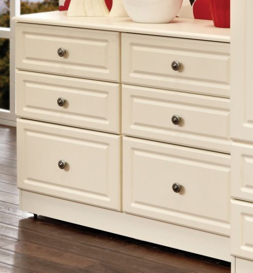 Image of Welcome Furniture Pembroke 6 Drawer Midi Chest - Cream