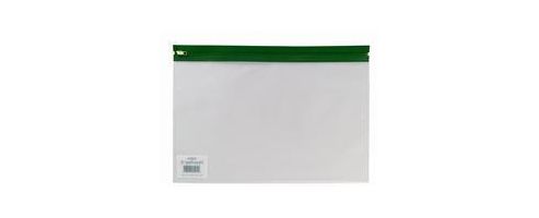 Image of Snopake Zippa Bag A4 Plus Green 12810