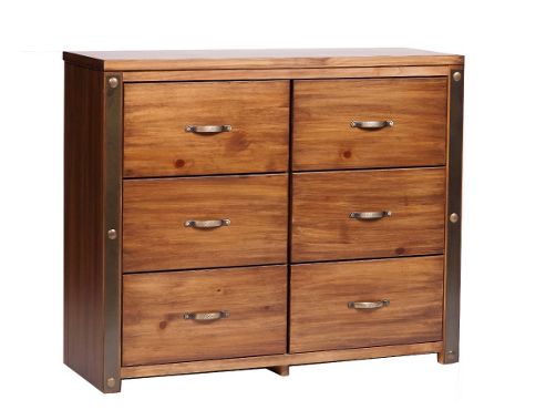 Image of Core Products Forge Fg333 Antique Brown 3+3 Drawer Wide Chest