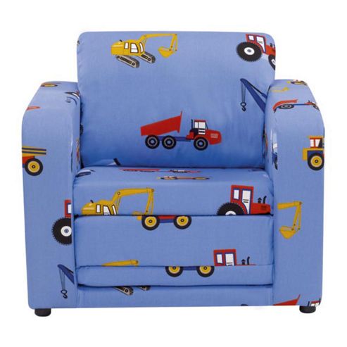 Image of Children's Chair Bed - Toy Trucks