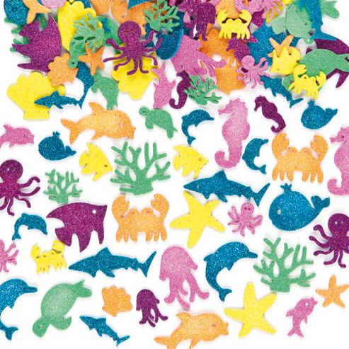 Image of Sealife Glitter Foam Stickers Pack