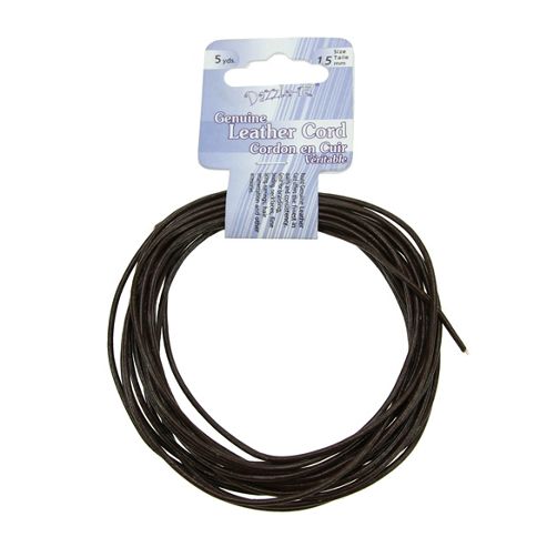 Image of Leather Cord 1.5mm Round Brown 5yds