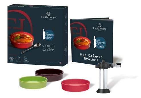 Image of Emile Henry 7 Piece Creme Brulee Gift Set With Blowtorch
