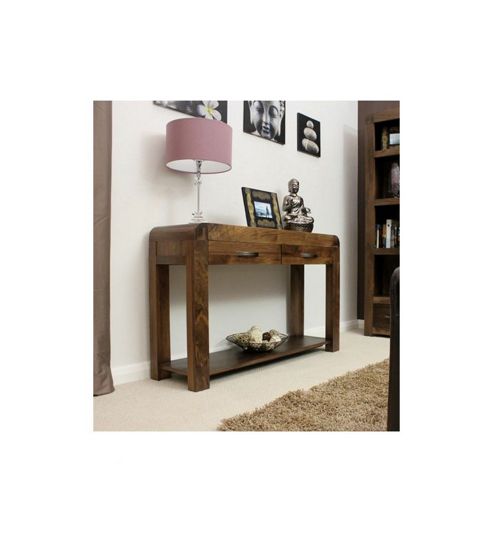 Image of Baumhaus Shiro Console Table In Walnut