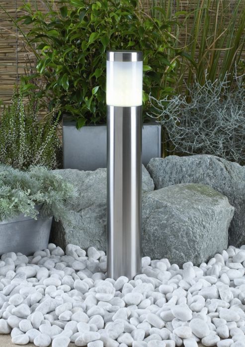 Image of Garden Lights Albus 12 Light Bollard In Stainless Steel