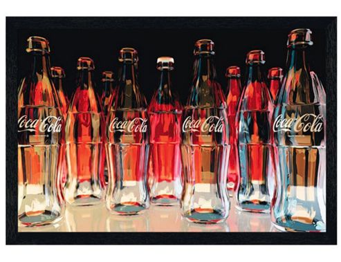 Image of Coca-cola Black Wooden Framed Red Eleven Poster