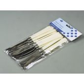 Essential Plk12Ch Plastic Knives Crm+Silver X12