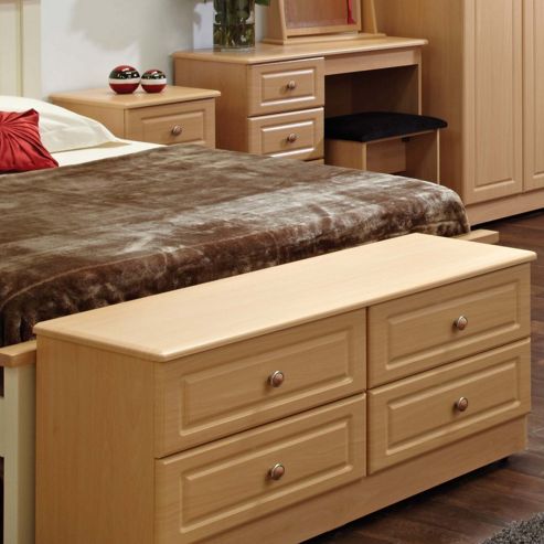 Image of Welcome Furniture Pembroke 4 Drawer Bed Box - Light Oak