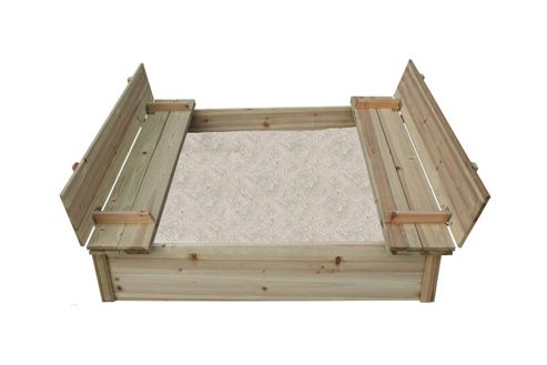 Image of Bentley Garden Wooden Sand Pit With Seat & Lid