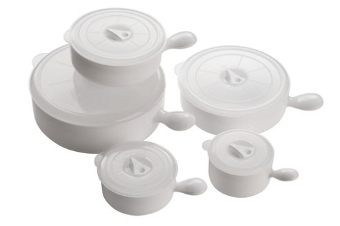 Image of Premier Housewares Microwave Bowls In White (set Of 5)