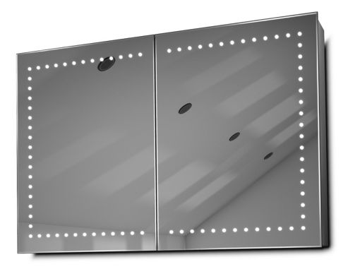 Image of Hestia Led Bathroom Cabinet With Demister Pad, Sensor & Shaver K371