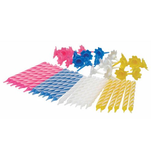 Image of Sweetly Does It Birthday Candles With Holders, Pack Of 24
